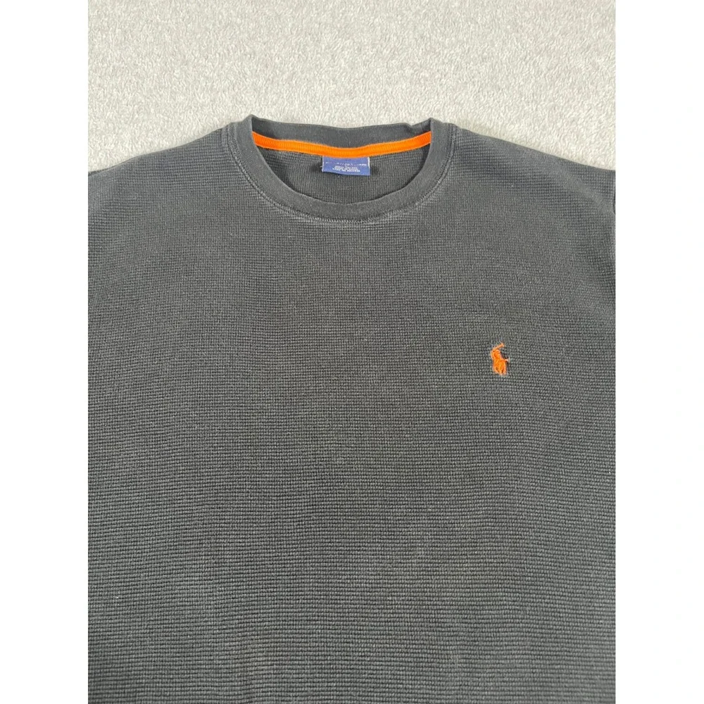 Polo Ralph Lauren Mens 2 Pack Thermal Waffle Knit Sleepwear Shirts Black Red L